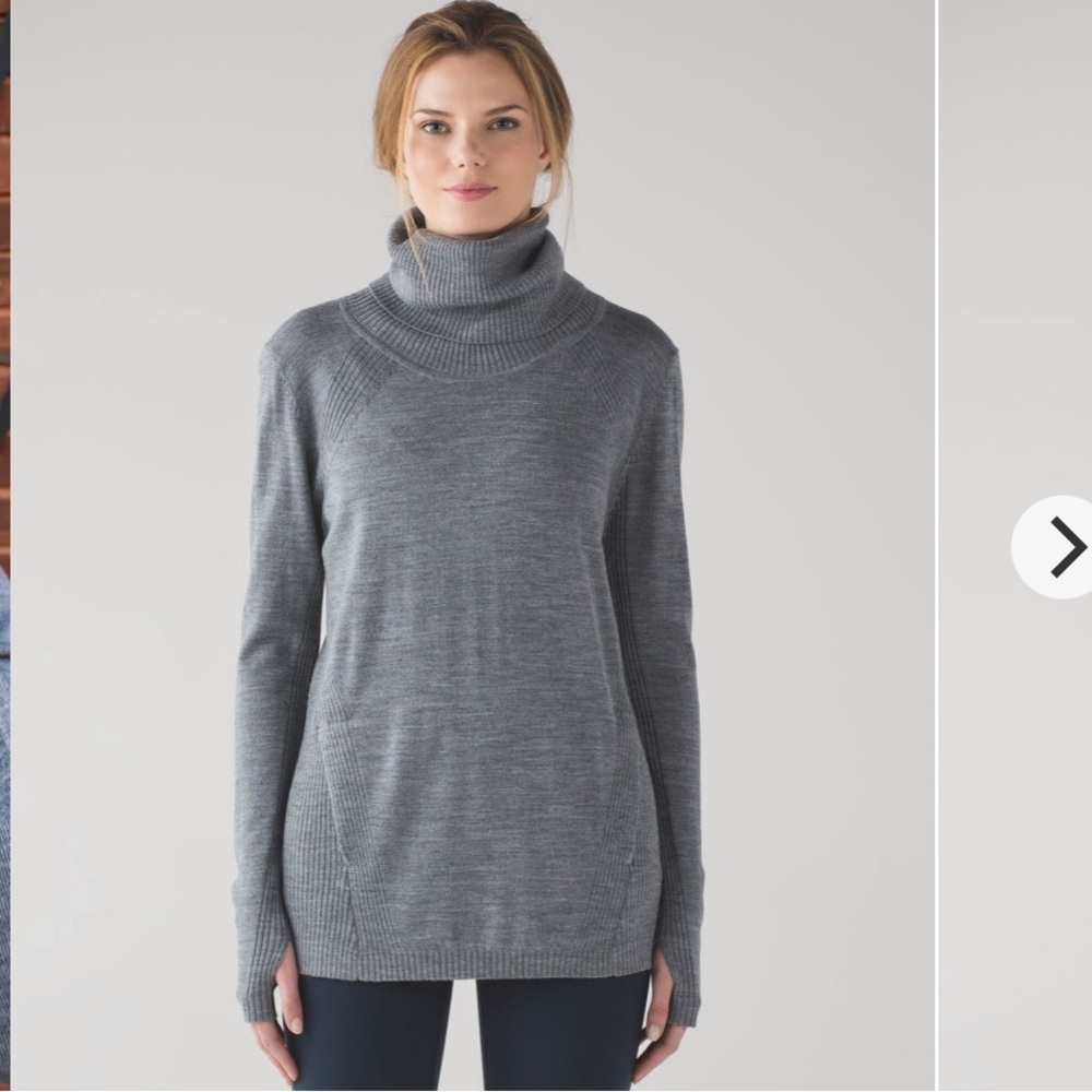 Lululemon Sweat And Savasana Sweater in Heathered Medium Grey